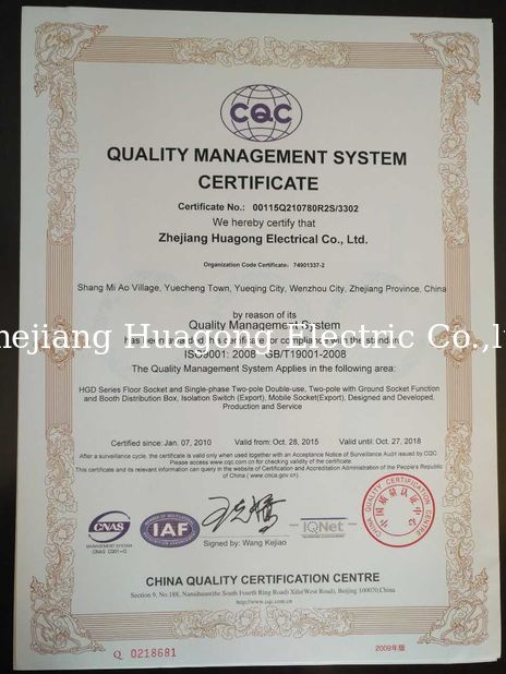 China Zhejiang Huagong Electric Co.,ltd zertifizierungen